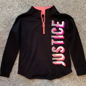 Girls Justice Quarter Zip Top